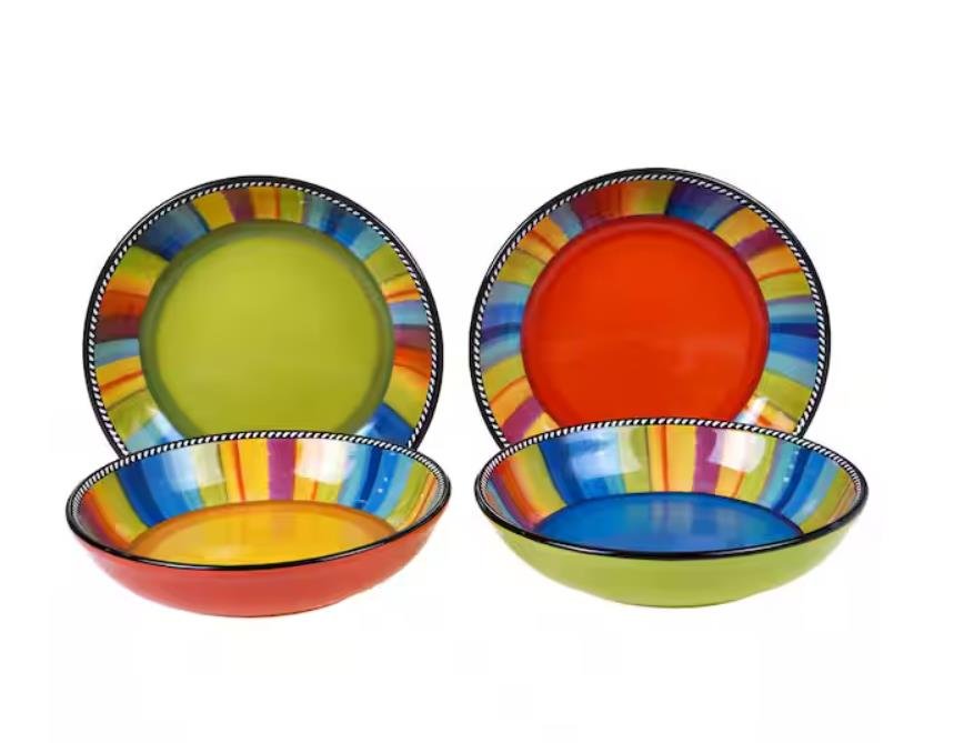 Tablescaping Ideas—Sierra 4 Piece Seasonal Multicolored Earthnware