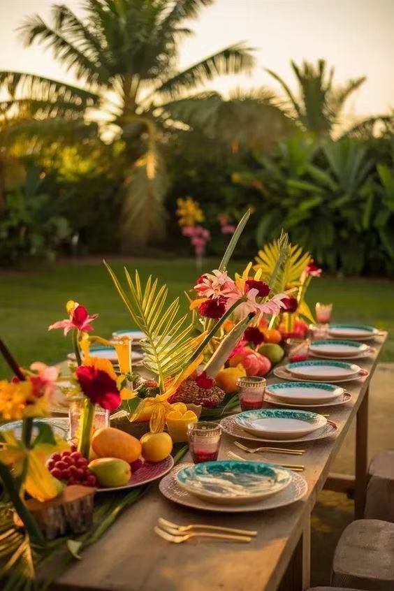 Tablescaping Ideas—Tropical Tablescaping